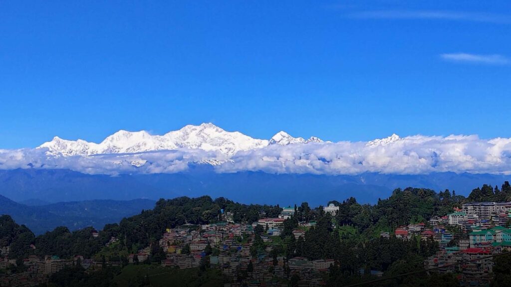 Mt. Kangchenjunga view from Coffee deck at Villa Everest Darjeeling